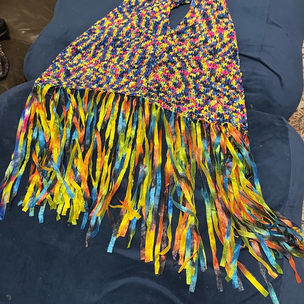 Multicolor Knit Fringe Top - Picture 8 of 8